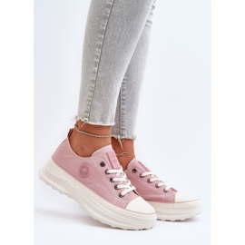 Damen-Sneaker mit massiver Sohle Big Star NN274129 Pink rosa 4