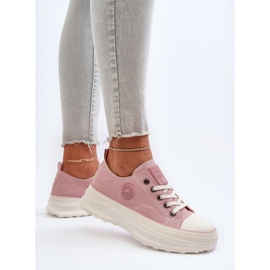 Damen-Sneaker mit massiver Sohle Big Star NN274129 Pink rosa 8