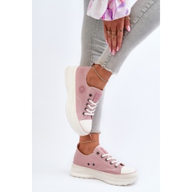 Damen-Sneaker mit massiver Sohle Big Star NN274129 Pink rosa 10