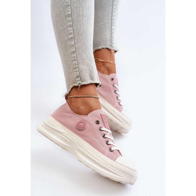 Damen-Sneaker mit massiver Sohle Big Star NN274129 Pink rosa 1