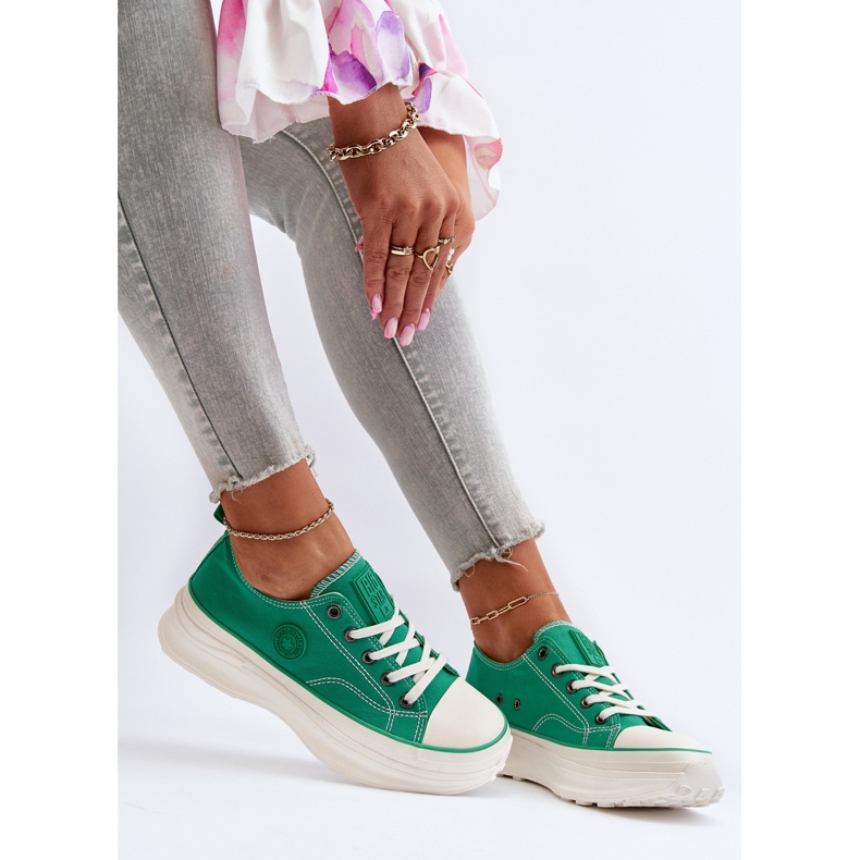 Damen-Sneaker mit massiver Sohle Big Star NN274130 Grün 1