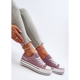 Damen-Sneaker mit dicker Sohle Lee Cooper LCW-24-31-2219 Lila 1
