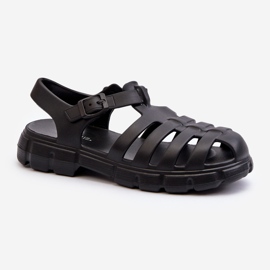 Römische Sandalen aus Schaumstoff für Damen in Schwarz von Gasaria 1