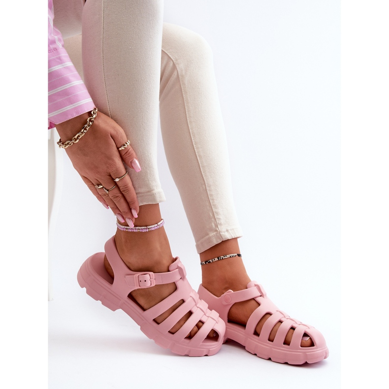 Damen-Römersandalen aus Schaumstoff in Rosa Gasaria 1
