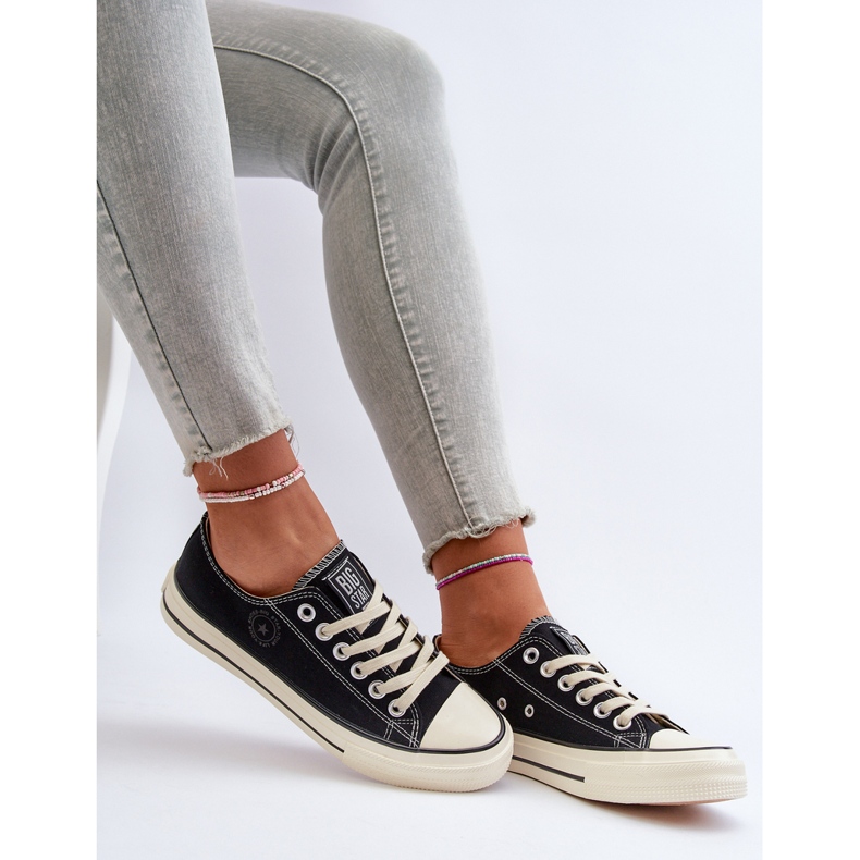 Niedrige Damen-Sneaker Big Star NN274269 Schwarz 2