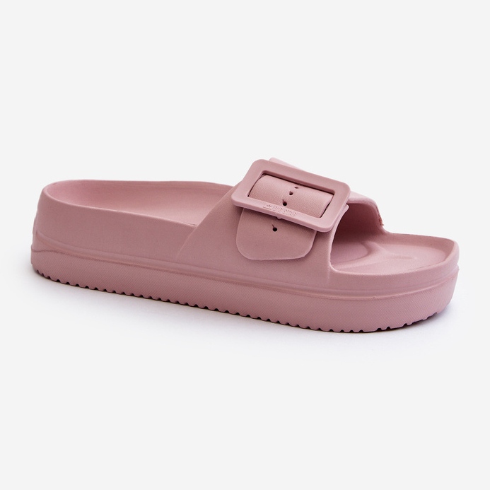 Damen-Flip-Flops aus Schaumstoff auf der Plattform mit Schnalle Big Star NN274A663 Pink rosa 1