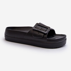 Damen-Flip-Flops aus Schaumstoff auf der Plattform mit Schnalle Big Star NN274A662 Schwarz 1