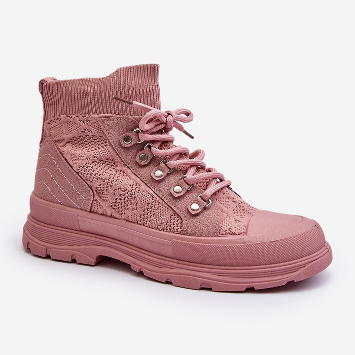 Damen-Sneaker mit elastischem Obermaterial, Pink Kalyne rosa 1