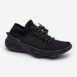 Schwarze Juhitha Slip-On-Sportschuhe für Damen 1