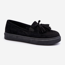 Damen-Espadrilles mit Fransen Schwarz Elorvia 2