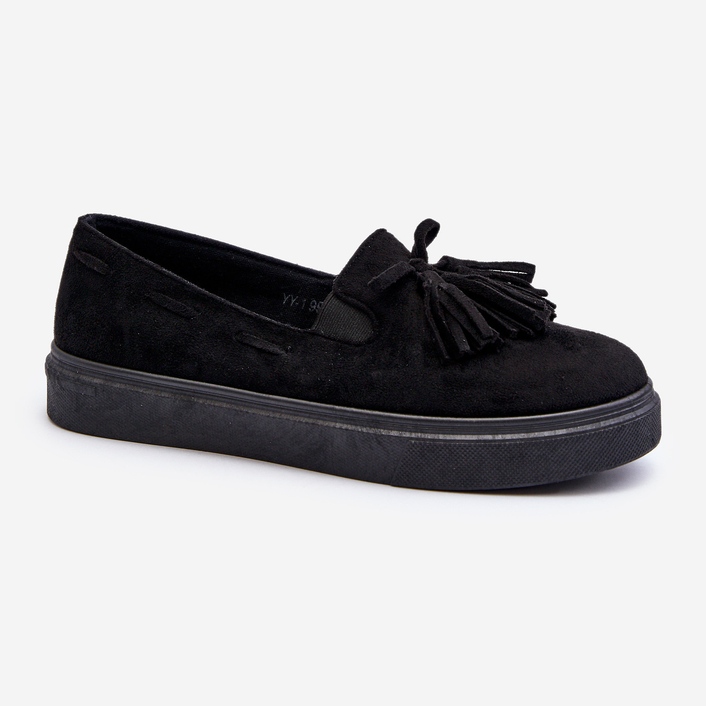 Damen-Espadrilles mit Fransen Schwarz Elorvia 2