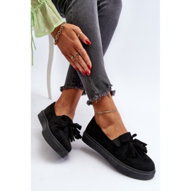 Damen-Espadrilles mit Fransen Schwarz Elorvia 1