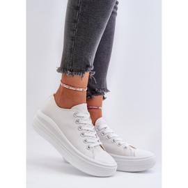 Damen-Sneaker auf massivem Plateau, White Amyete weiß 2