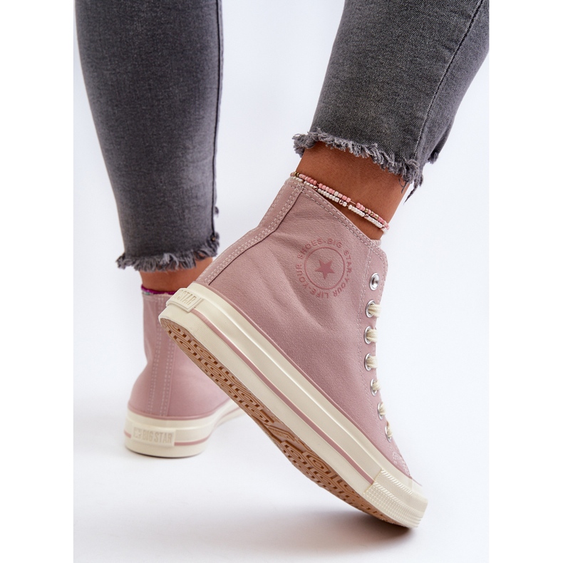 Hohe Damen-Sneaker Big Star NN274277 Rosa 1