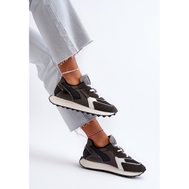 Damen-Sneaker auf der Memory Foam System Big Star-Plattform NN274683 Schwarz 1