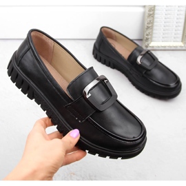 Leder-Damenschuhe mit hohem Absatz und Plateau, schwarz Filippo DP6044 1