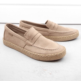 Herrenschuhe, Slip-On-Espadrilles-Mokassins, beige Big Star NN174049 1