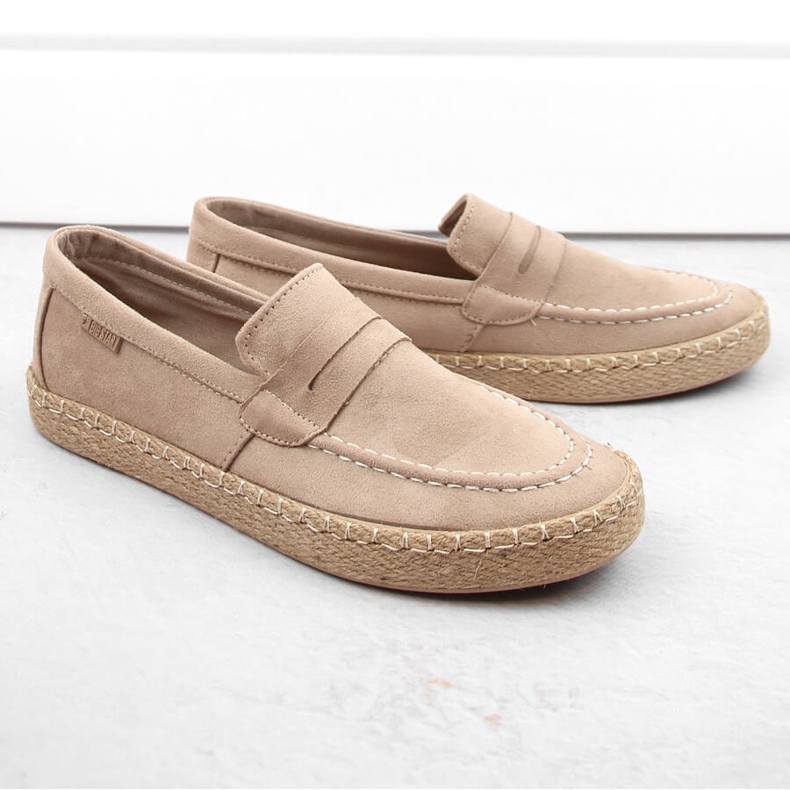 Herrenschuhe, Slip-On-Espadrilles-Mokassins, beige Big Star NN174049 1