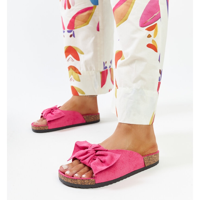 Dunkelrosa Flip-Flops mit Korksohle von Aamu 1