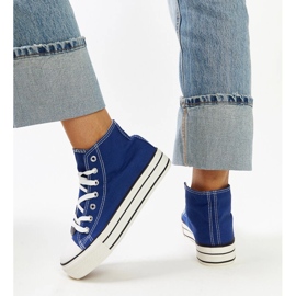Blaue High-Top-Sneaker mit dicker Sohle von Bagy 3