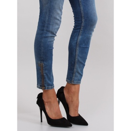 Wildleder-Heels mit Schleife LE035 Schwarz 1