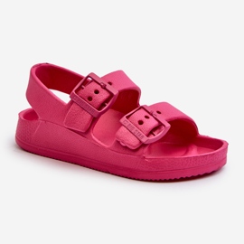 Leichte Kindersandalen mit Schnallen Big Star NN374540 Fuchsia rosa 2