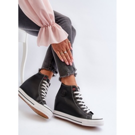 Damen Wedge Sneakers Cross Jeans NN2R4005 Schwarz 2