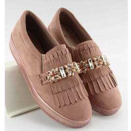 Slipons auf Perlensohle t277p Pink rosa 2