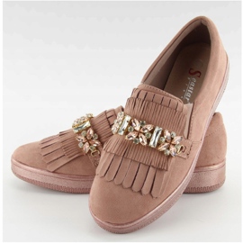 Slipons auf Perlensohle t277p Pink rosa 1