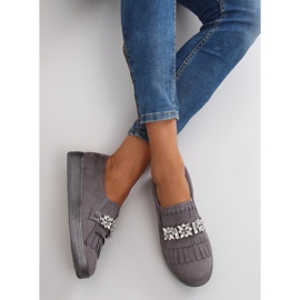 Slipons auf Perlensohle t277p Grau 1