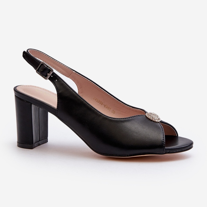 Evento Elegante High-Heel-Sandalen mit Verzierung, Black Trasea schwarz 1