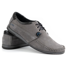 KOMODO Schuhe Herrenmokassins 875 grau 5