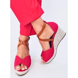 Berna Red Keilsandalen mit offener Spitze rot 1