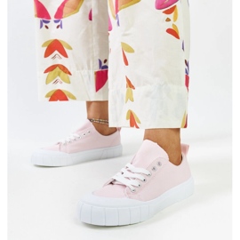 Eduards rosa Stoffsneaker 2