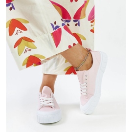 Eduards rosa Stoffsneaker 3