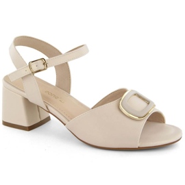 Elegante Sandaletten Sergio Leone W SK435B, beige Perle 1