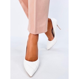 Gesteppte Pumps mit hohem Absatz von Raquel White weiß 1