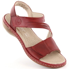 Bequeme Ledersandalen Rieker W RKR685 rot 1