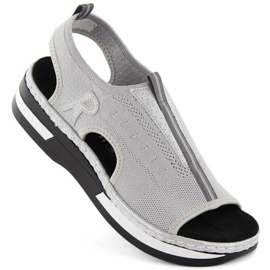 Bequeme Slip-On-Sandalen Rieker W RKR686 metallic 1