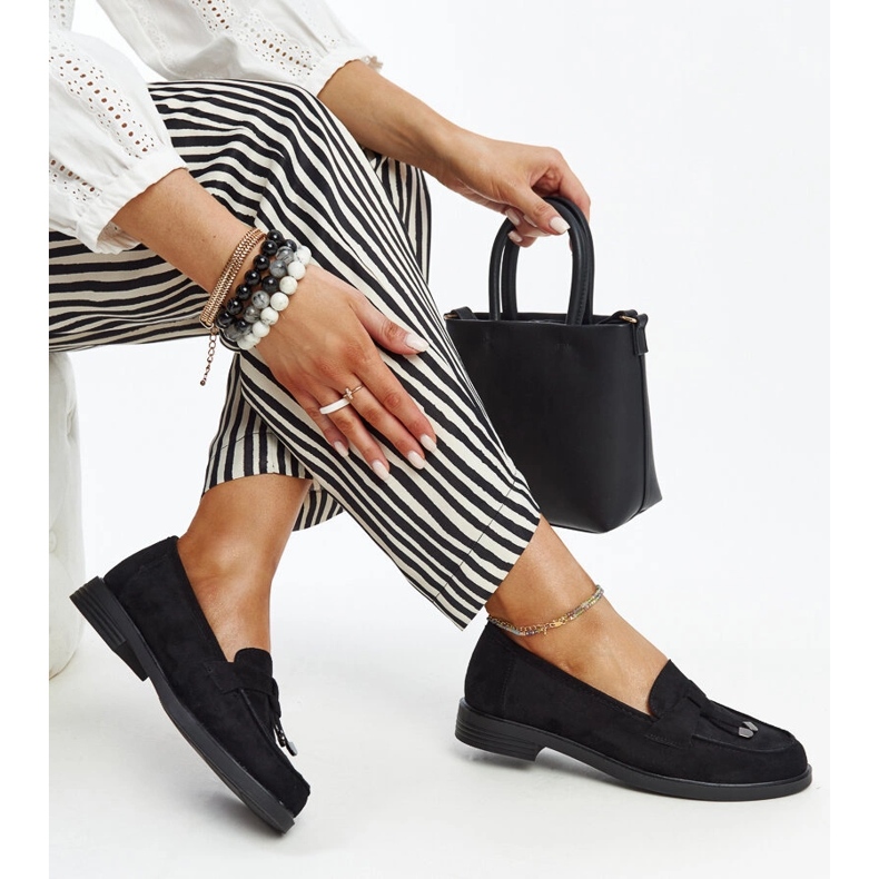 Schwarze Wildleder-Slipper von Vinceza 1