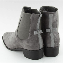 Schmale Chelsea Boots mit Schleife M270 Grau 1