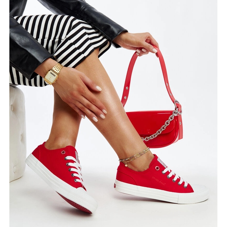 Rote Cross Jeans-Sneaker für Damen 1