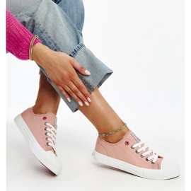 Rosafarbene Cross Jeans-Sneaker für Damen 1