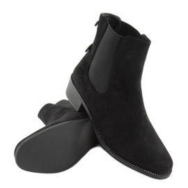 Schmale Chelsea Boots mit Schleife M270 schwarz 2