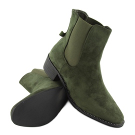Schlanke Jodhpur-Stiefel mit grüner Schleife M270 1