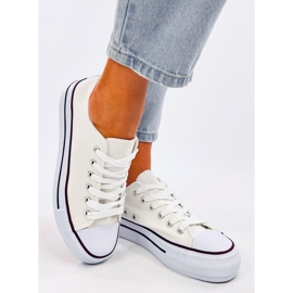 Klassische Sneaker von Fargis White für Damen weiß 2