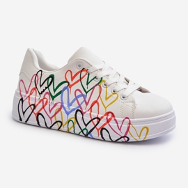 Damen-Sneaker mit Herzen in Weiß Claral 1