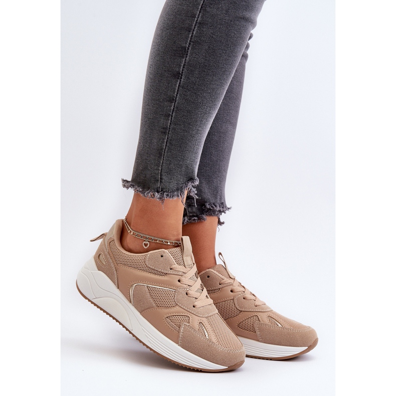 Damen-Plateau-Sneaker Braun Lenivia 2