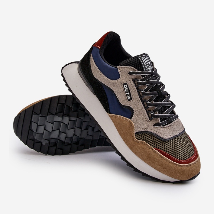 Herren-Sneaker Big Star NN174320 Memory Foam System Beige-Blau 2