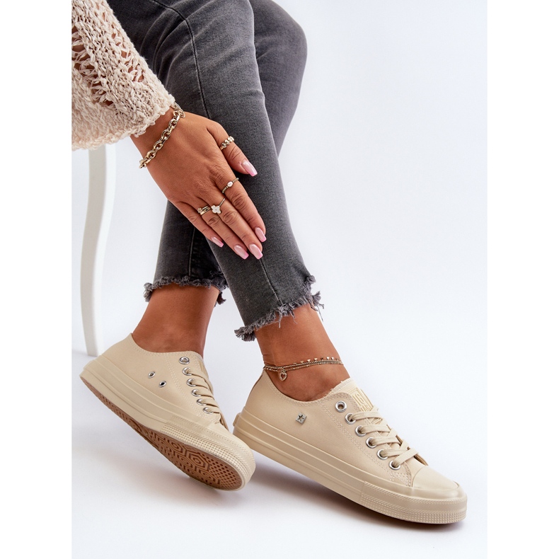 Klassische Damen-Sneaker Big Star NN274286 Beige 1